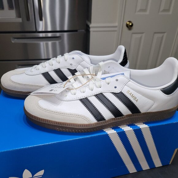 Adidas Samba OG Originals White/Black Big Kids 6.5/Women's 7.5/8 - Picture 15 of 16